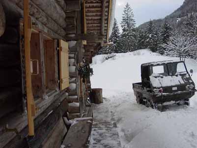 The beers come this way to the hut..