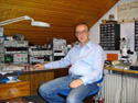 Ewald at the bench - he is a seasoned rf-engineer