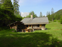 in front of the Hut